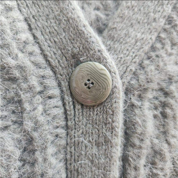 NWT Sezane Paris Gilet Basile cardigan sweater in khaki green size L - Picture 6 of 12